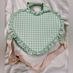 Stoney Clover Lane Mint Chip Ruffle Heart Tote